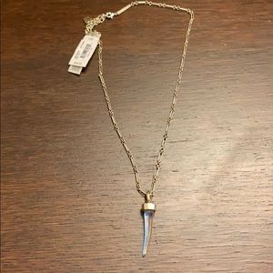 Samuel Gold Dichroic Glass Necklace NWT Tooth